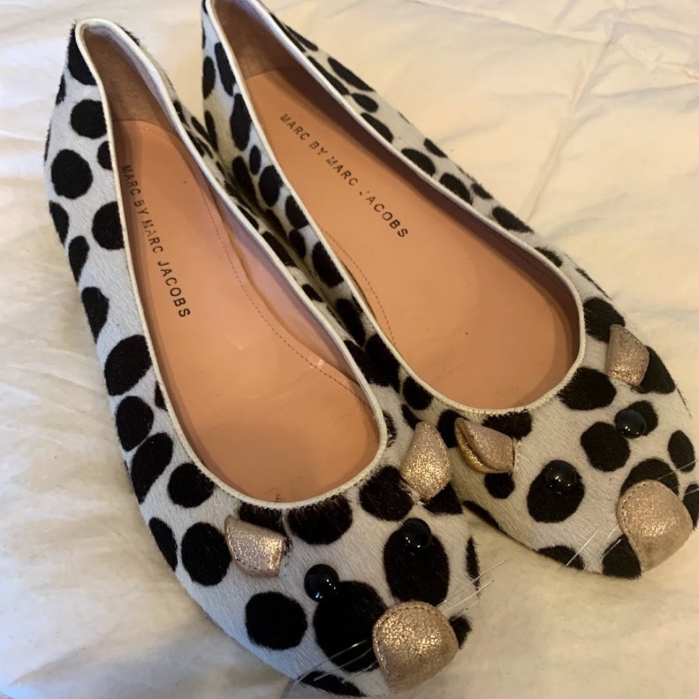[Rare] Marc Jacobs Mouse Ballerina Flats in Cow